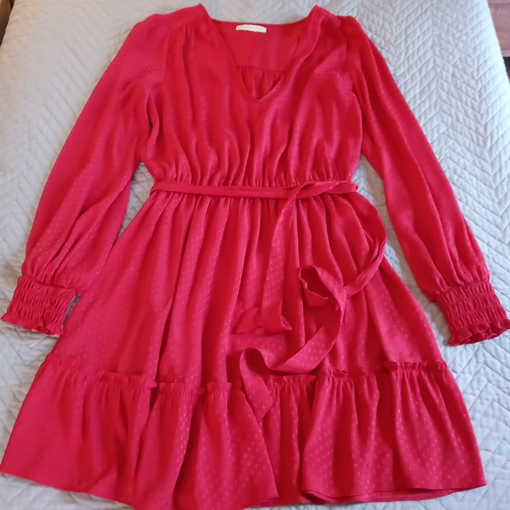 Chelsea & Violet red long sleeve dress